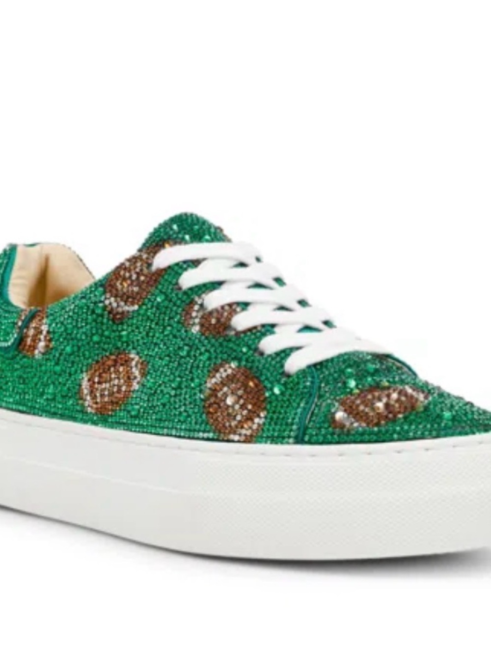 Betsey Johnson Football Crystal-Embellished Sneakers